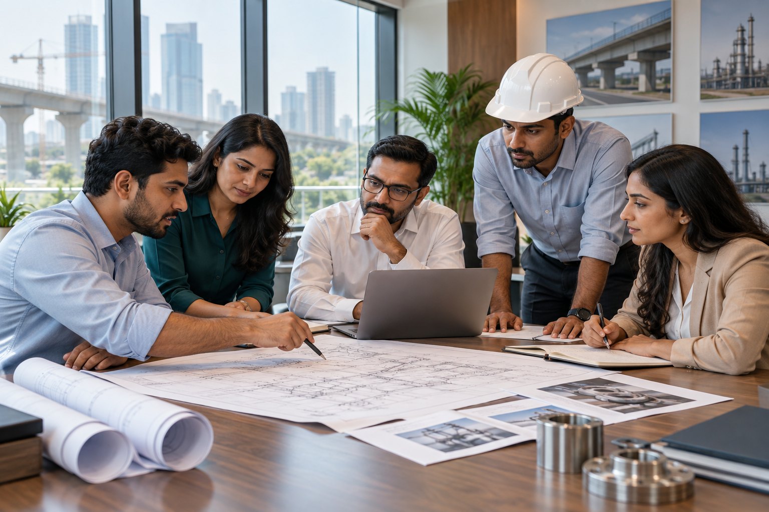 Engineering consultation and client project discussion - concept illustration