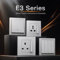 Electrical Switches Sockets Silver Finish